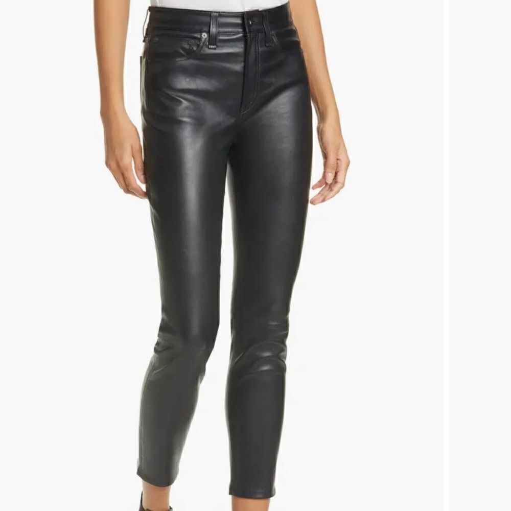 Rag & Bone High Waist Skinny Leather pants size 25